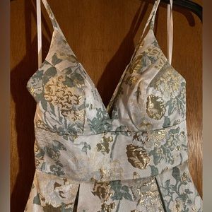 formal dress. size 5/6. white floral